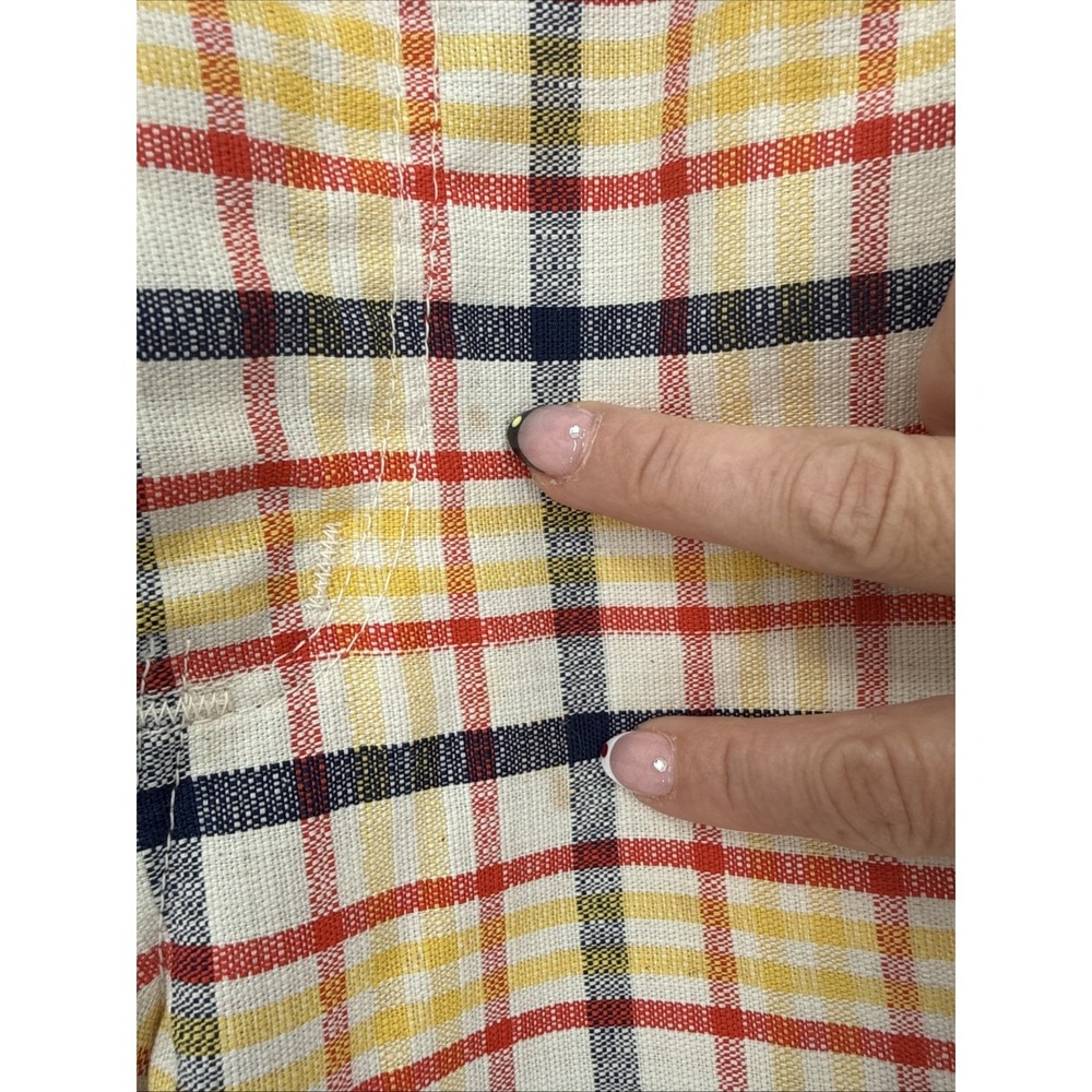 Vintage Maverick Womens 70's Plaid Woven Bell Bottom Pants Size 25x31 Retro USA - Picture 4 of 13